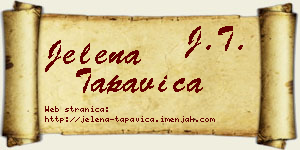 Jelena Tapavica vizit kartica